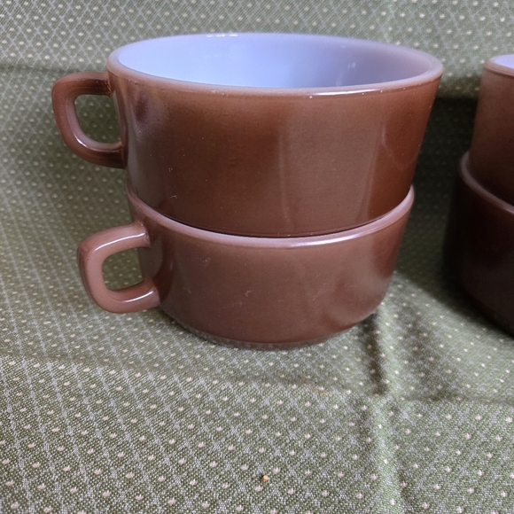 Anchor Hocking Fire-King 4-pc Soup Bowls Brown - Picture 2 of 7